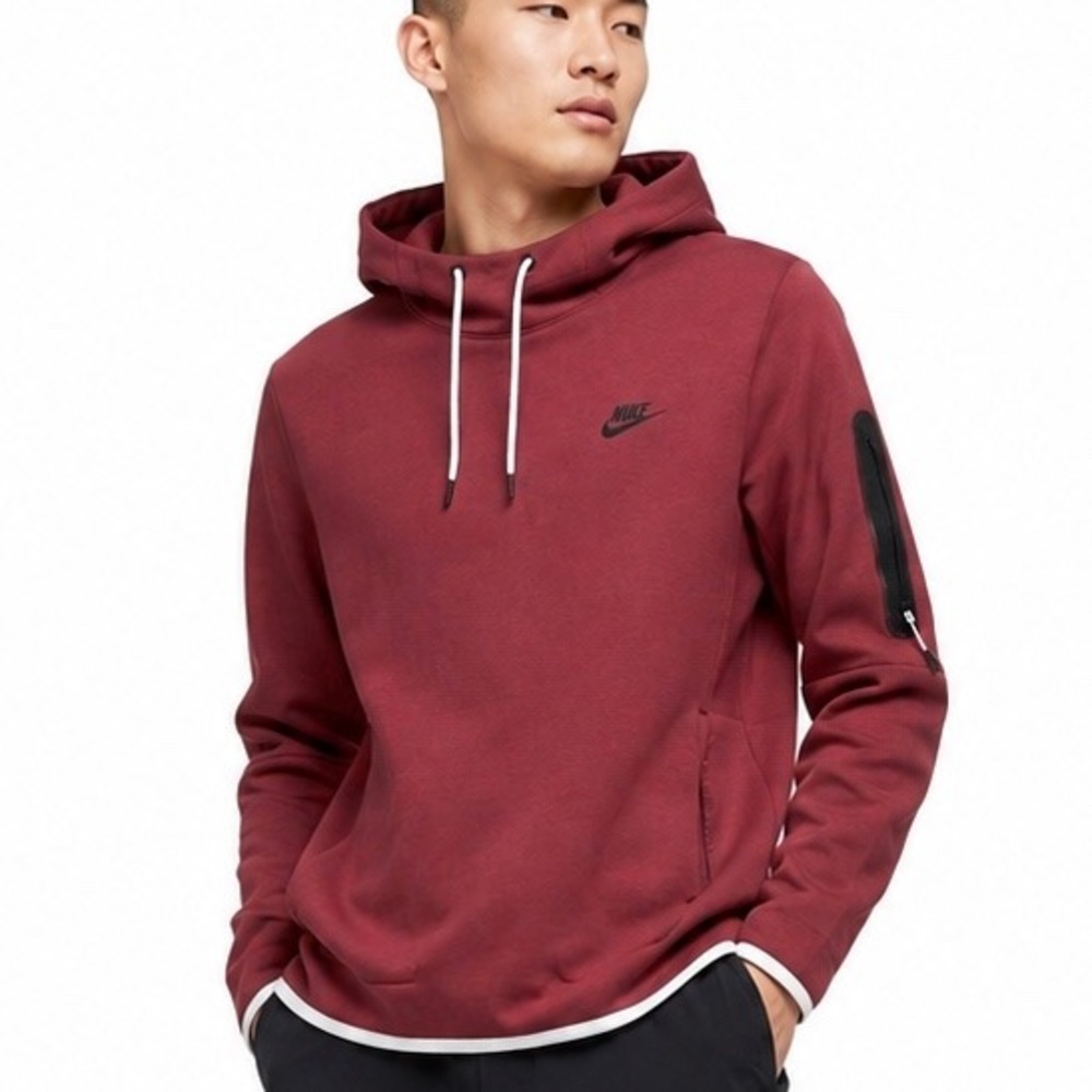 Nike Men's Red Pullover Hoodie Size S Long Sleeve